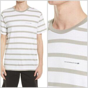 Nn07 No Nationality | Aspen Striped Tee In Grey